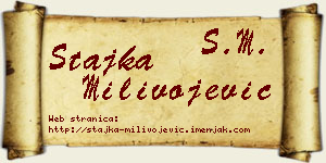 Stajka Milivojević vizit kartica